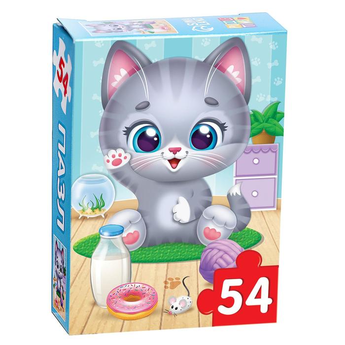 Пазл детский «Радостный котик», 54 элемента оптом
