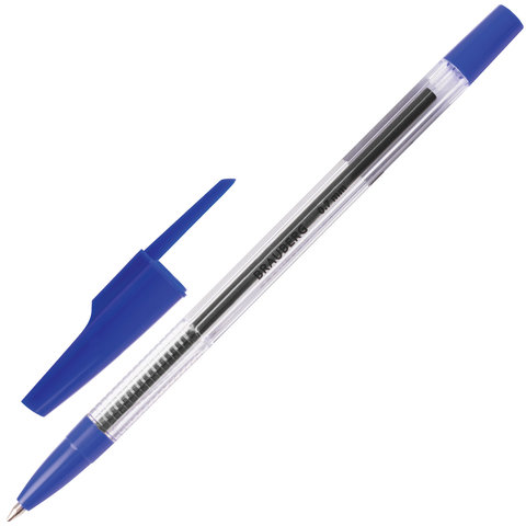 Ручка шариковая BRAUBERG "Note", СИНЯЯ, корпус прозрачный, узел 0,7 мм, линия письма 0,35 мм, 141146 оптом