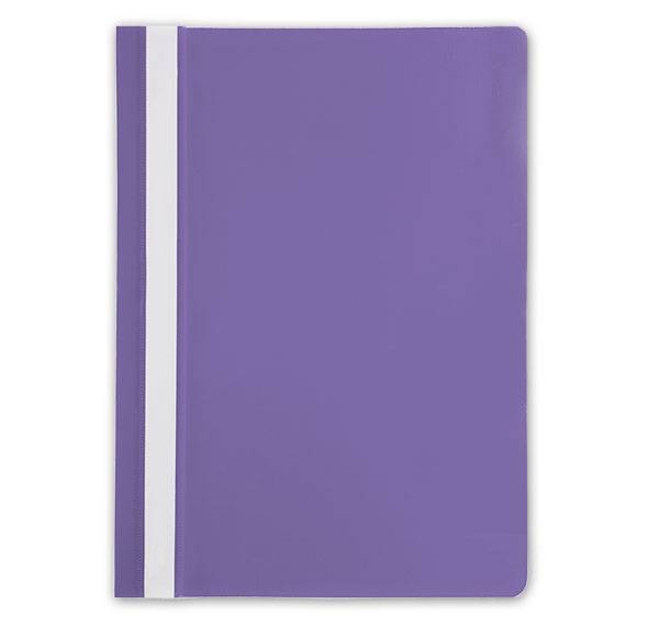 Папка-скоросшиватель LITE А4, фиолетовая, пластик 110 мкм, карман для маркировки оптом