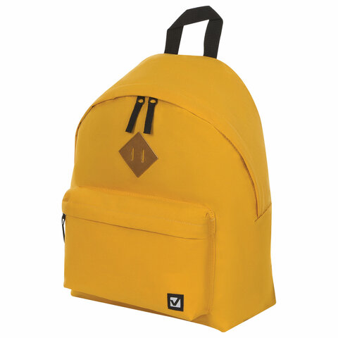 Рюкзак BRAUBERG, универсальный, сити-формат, один тон, желтый, 20 литров, 41х32х14 см, 225378 оптом