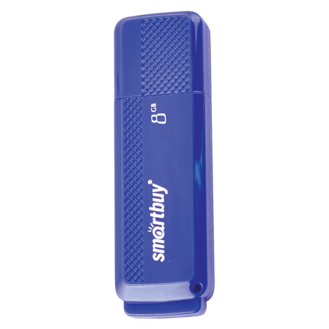 Флеш-диск 8 GB, SMARTBUY Dock, USB 2.0, синий, SB8GBDK-B оптом