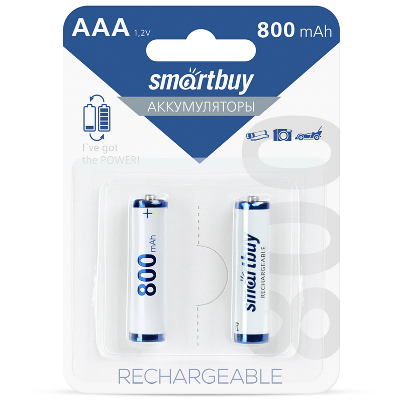 Аккумулятор Smartbuy AAA (HR03) 800mAh 2BL оптом