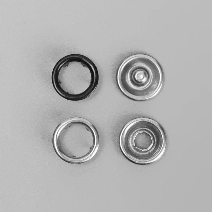 Кнопки рубашечные, d = 9,5 мм, цвет чёрный оптом