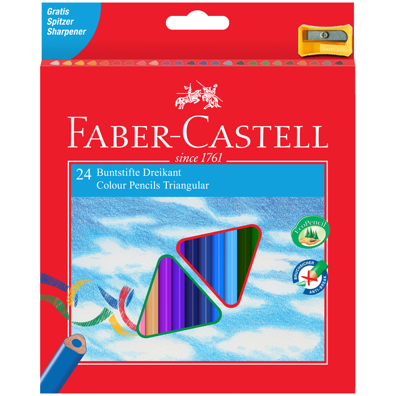 Карандаши цветные Faber-Castell "Ecopen" 24цв., тр оптом