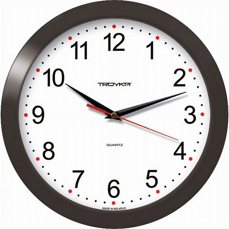 Часы настенные Troyka 11100112 круг плав.ход пластик оптом