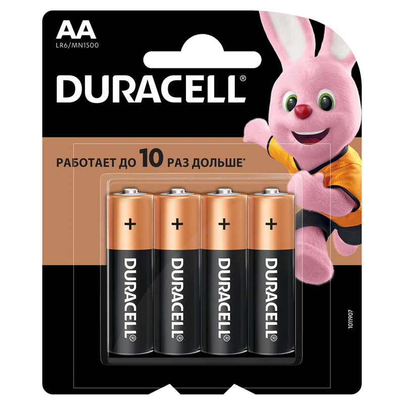 Батарейка Duracell Basic AA (LR6) алкалиновая, 4BL оптом
