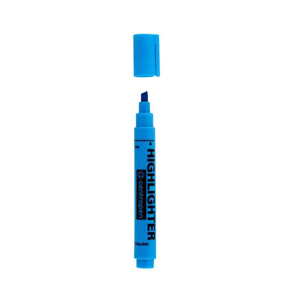 Маркер текстовый CENTROPEN FAX 1-4,6 мм голубой скошенный оптом