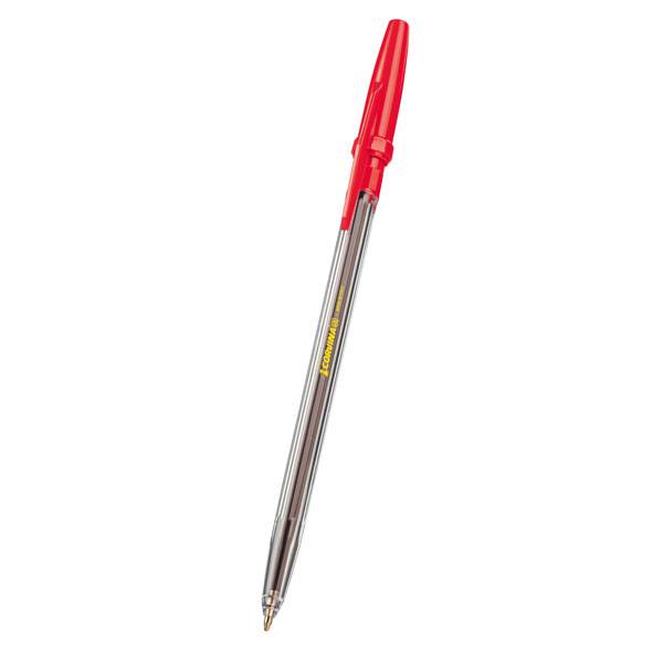 Ручка шариковая Corvina 51, 1 мм, красная, прозрачный шестигранный корпус оптом