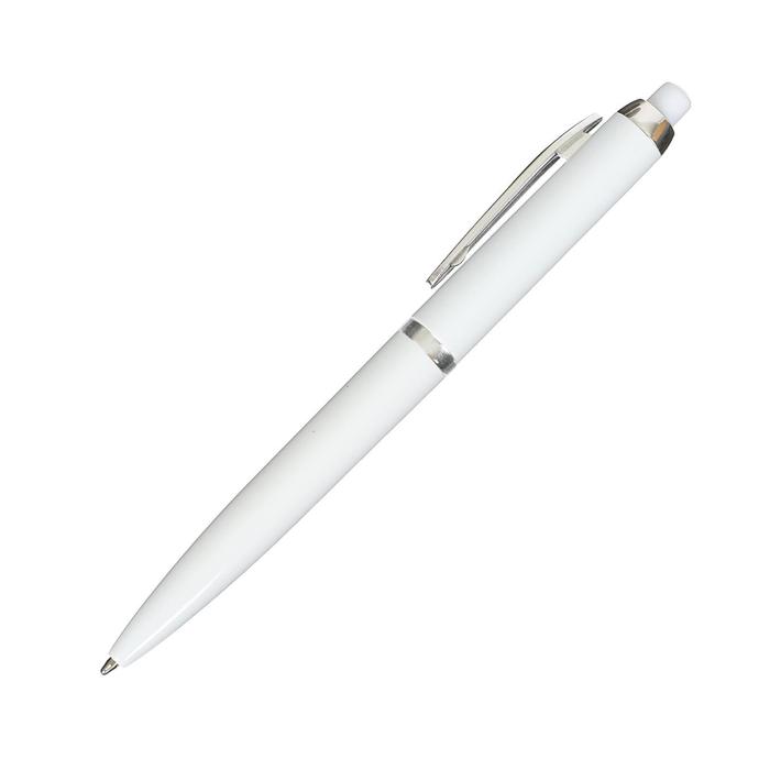 Ручка шариковая автоматическая, 0.5 мм, под логотип, стержень синий, белый корпус оптом