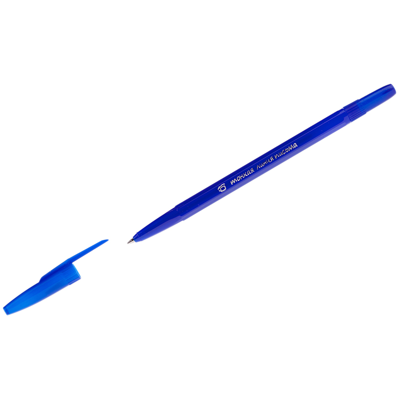 Ручка шариковая СТАММ "Тонкая линия письма" синяя, оптом