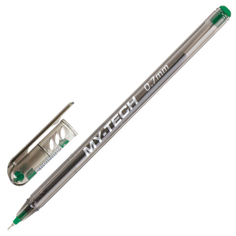 Ручка шариковая масляная PENSAN "My-Tech", ЗЕЛЕНАЯ, игольчатый узел 0,7 мм, линия 0,35 мм, 2240/25 оптом