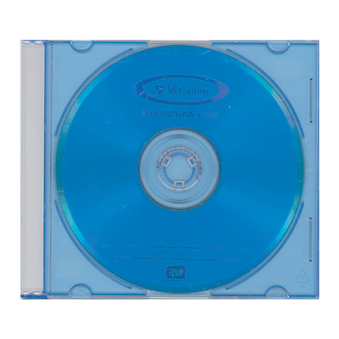 Диск DVD+RW (плюс) VERBATIM, 4,7 Gb, 4x, Color Slim Case оптом
