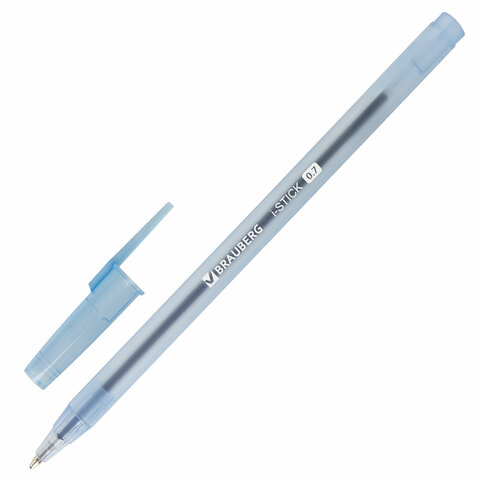 Ручка шариковая BRAUBERG "i-STICK" СИНЯЯ, пишущий узел 0,7 мм, линия письма 0,35 мм, 143442 оптом