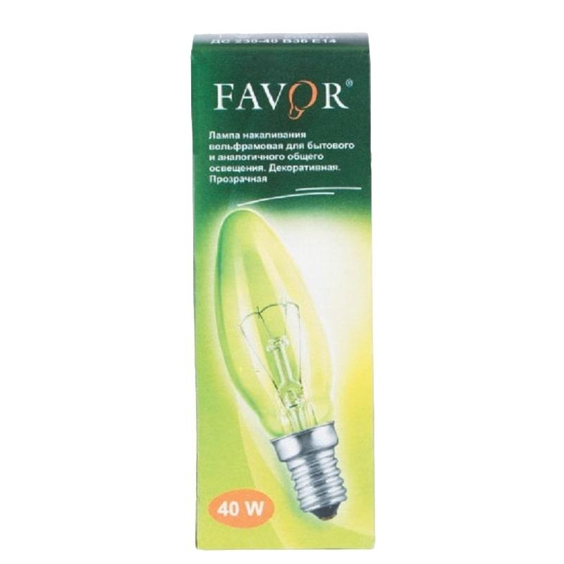 Лампа накаливания Favor ДС 230-40Вт E14 (100) 8109009 оптом