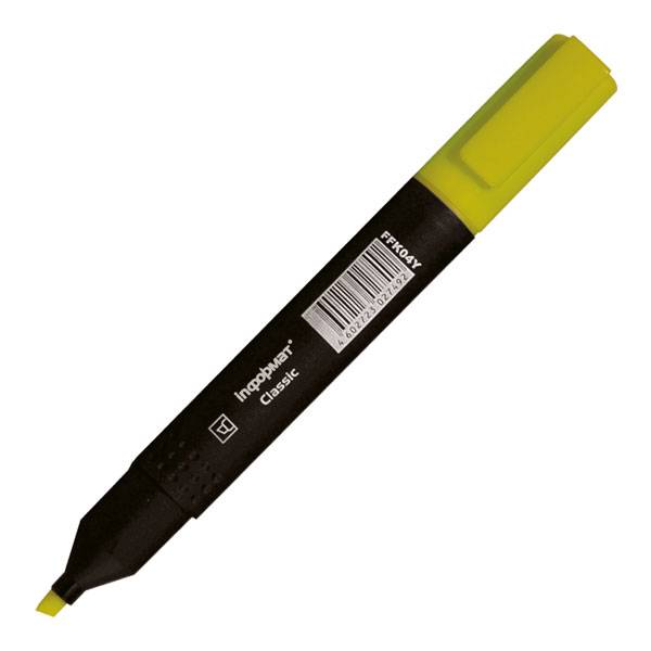Маркер текстовый INFORMAT CLASSIC 15 мм, желтый, скошенный оптом
