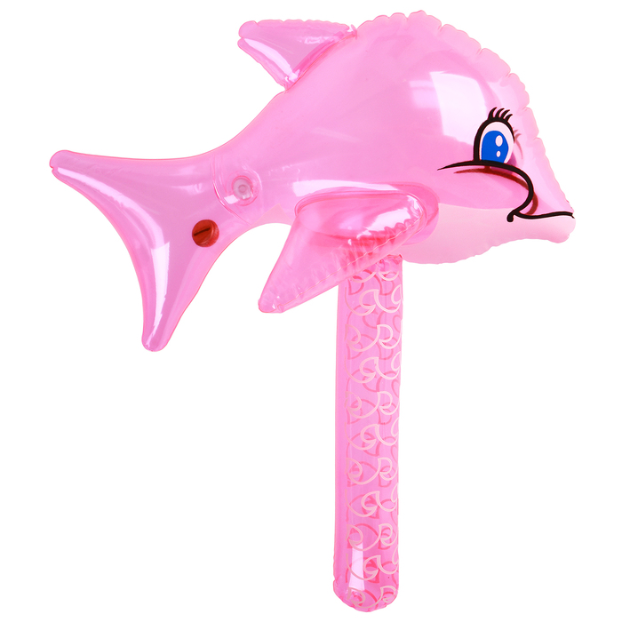 Игрушка надувная со звуком, молоток «Дельфин», 40 см, цвета микс оптом
