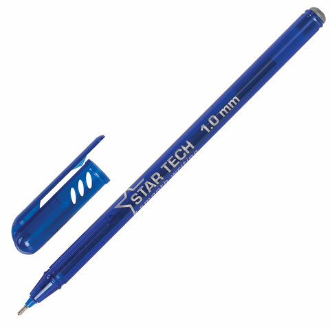 Ручка шариковая масляная PENSAN Star Tech, СИНЯЯ, игольчатый узел 1 мм, линия 0,8 мм, 2260/12 оптом