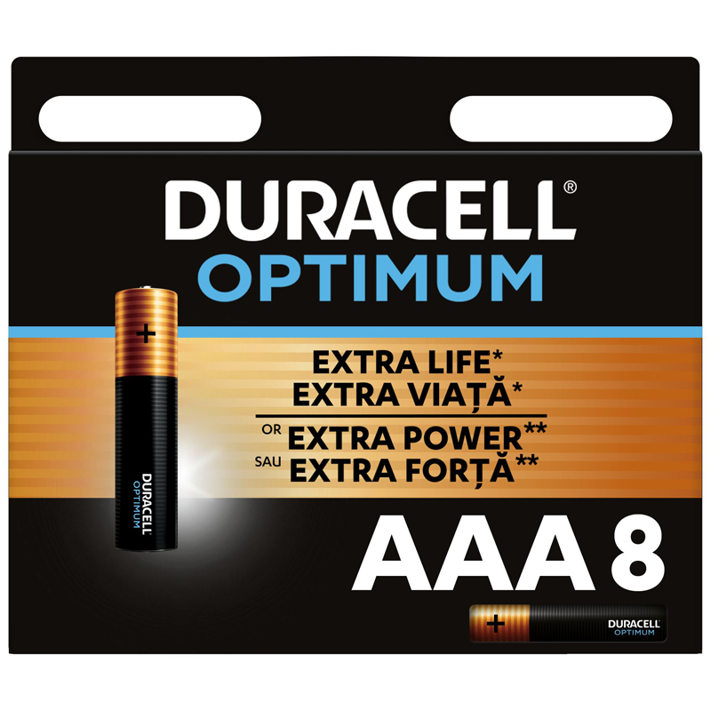 Батарейка Duracell Optimum AAA (LR03) алкалиновая, оптом