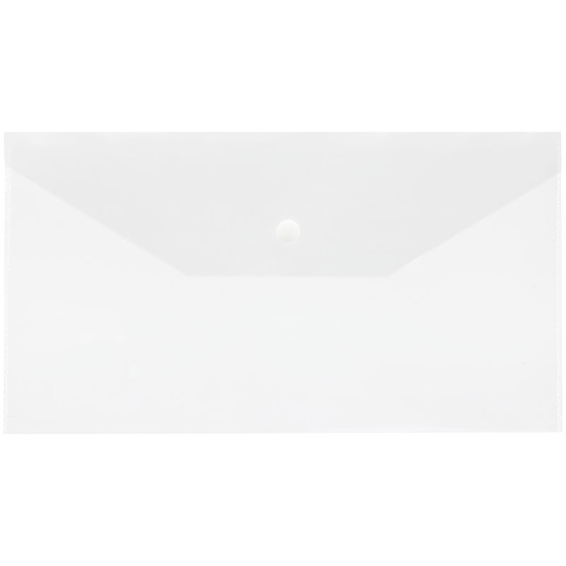 Папка-конверт на кнопке СТАММ, С6, 150мкм, прозрач оптом