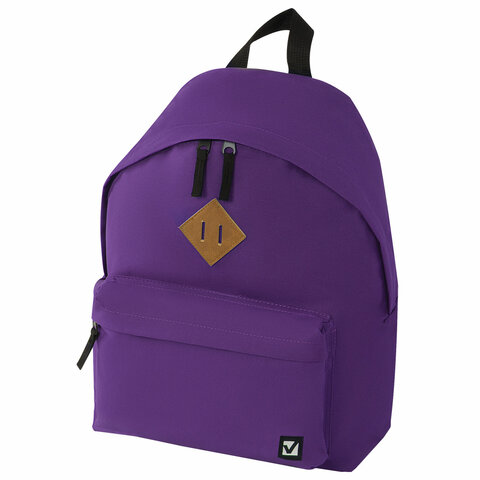Рюкзак BRAUBERG, универсальный, сити-формат, один тон, фиолетовый, 20 литров, 41х32х14 см, 225376 оптом