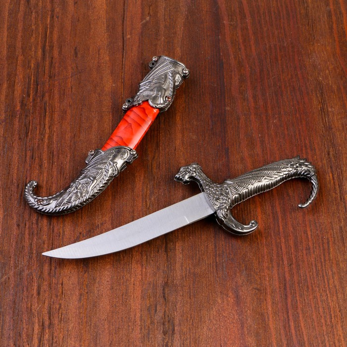 Сувенирный нож, 23 см рукоять в форме дракона оптом
