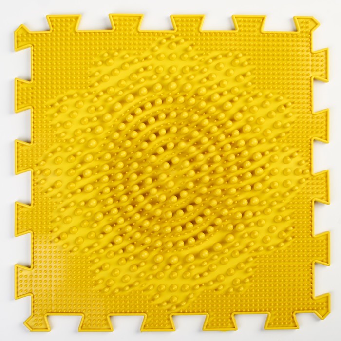 Детский массажный коврик 1 модуль «Подсолнух», цвет жёлтый оптом