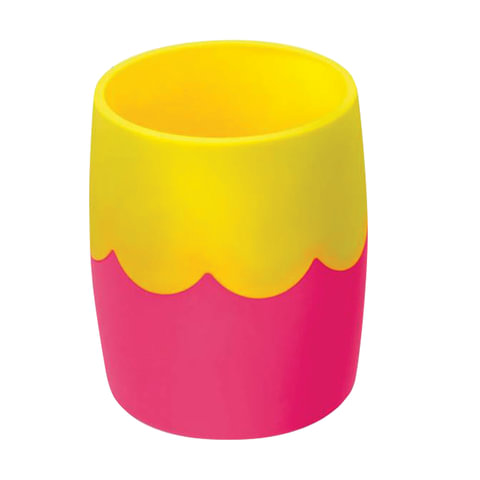 Подставка-органайзер (стакан для ручек), розово-желтая, непрозрачная, СН502 оптом