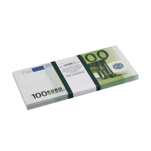Деньги шуточные "100 евро", упаковка с европодвесом, AD0000044 оптом