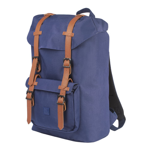 Рюкзак BRAUBERG молодежный с отделением для ноутбука, "Кантри", синий, 41х28х14 см, 227083 оптом