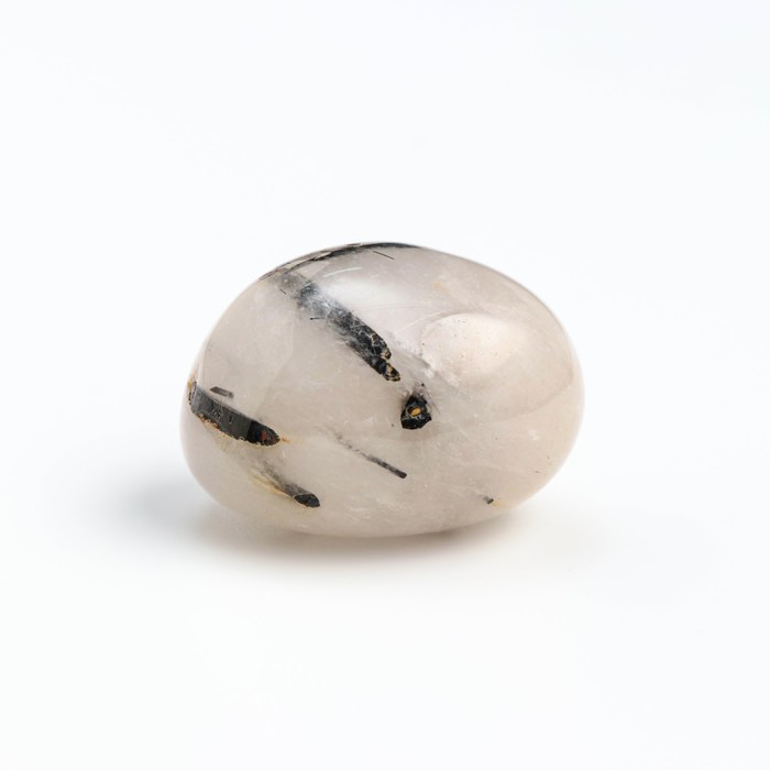 Камень натуральный "Кварц с Турмалином", 14 г, минерал галтовка оптом