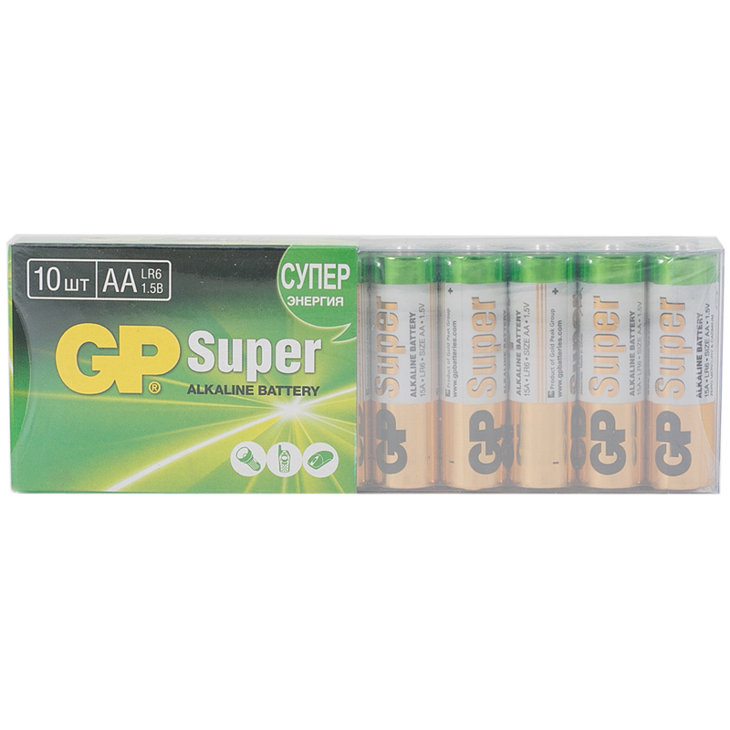 Батарейка GP Super AA (LR06) 15A алкалиновая, SB10 оптом