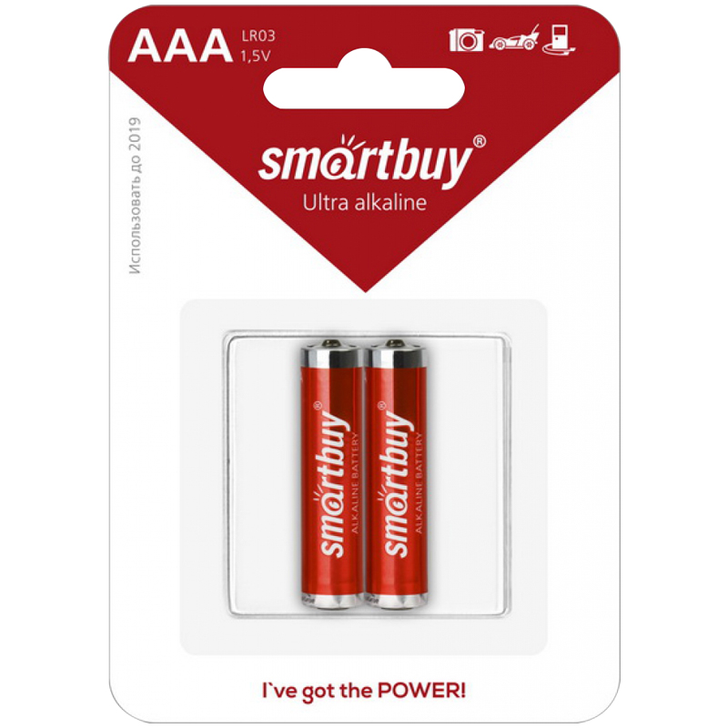 Батарейка SmartBuy AAA (LR03) алкалиновая, BC2 оптом