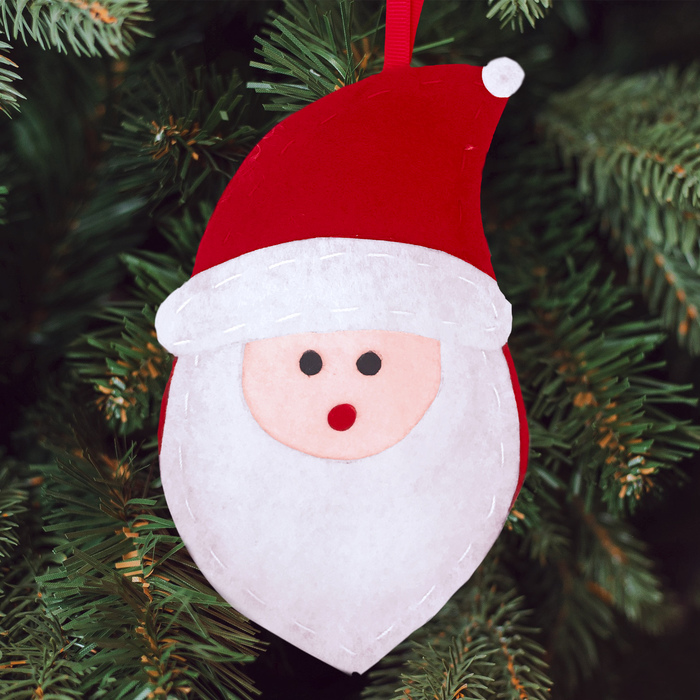 Новогодняя ёлочная игрушка, набор для создания подвески из фетра «Дедушка Мороз» оптом