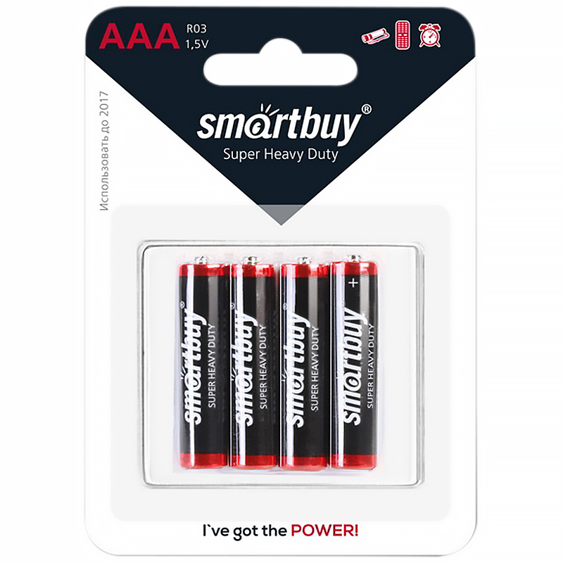 Батарейка SmartBuy AAA (R03) солевая, BC4 оптом