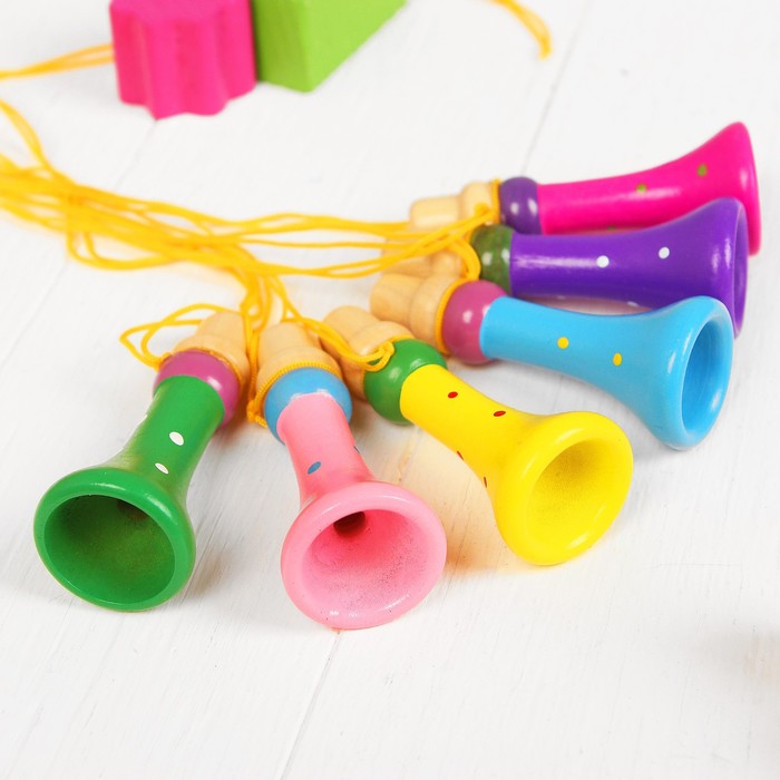 Музыкальная игрушка «Дудочка на верёвочке», цвета микс оптом