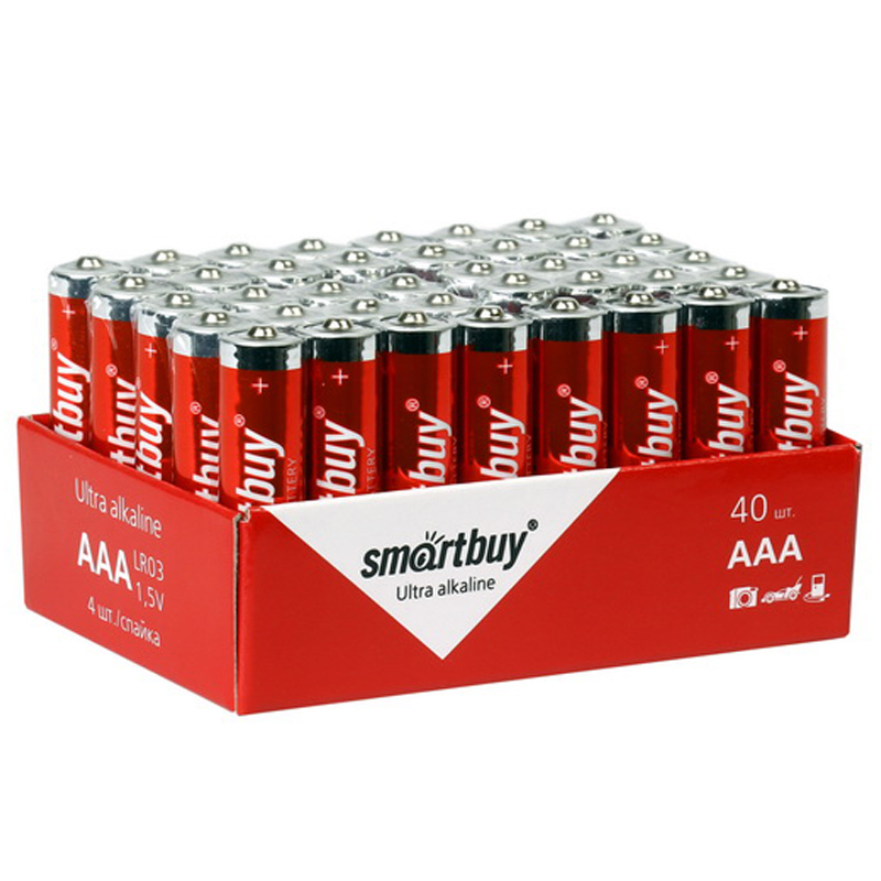Батарейка SmartBuy AAA (LR03) алкалиновая, OS40 оптом