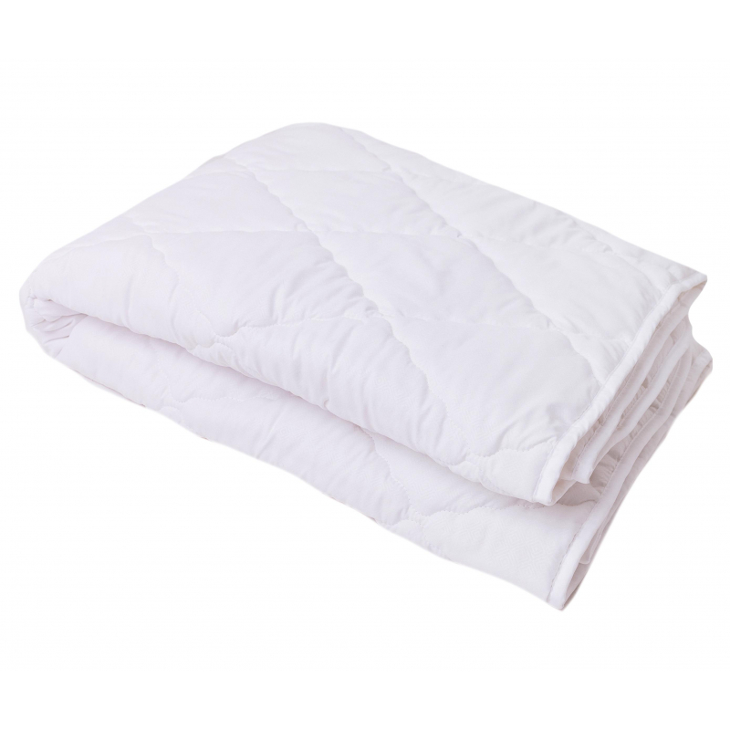 Одеяло 140х205 стеганое, кант, 200-250гр/м2 (холлофайбер/микрофибра), белый оптом
