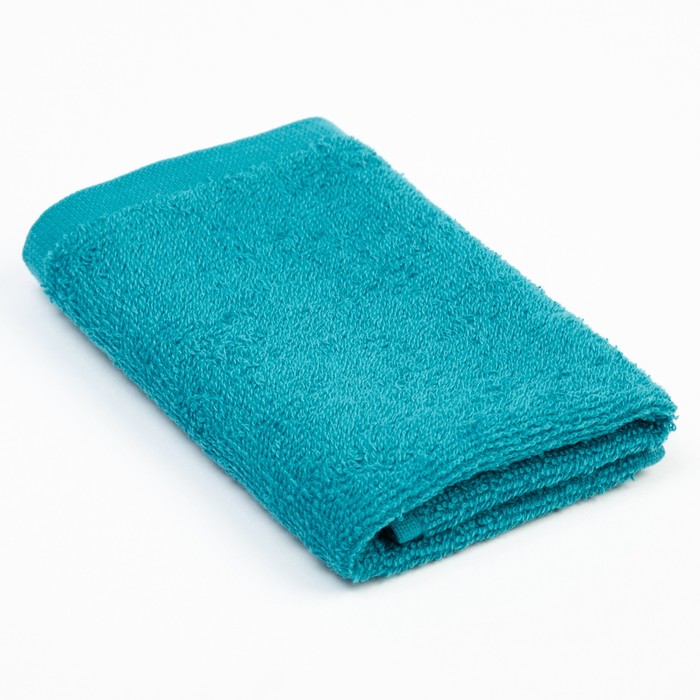 Полотенце махровое "Этель" 30*30 см, цв. темно-голубой, 100% хлопок, 340 г/м2 оптом
