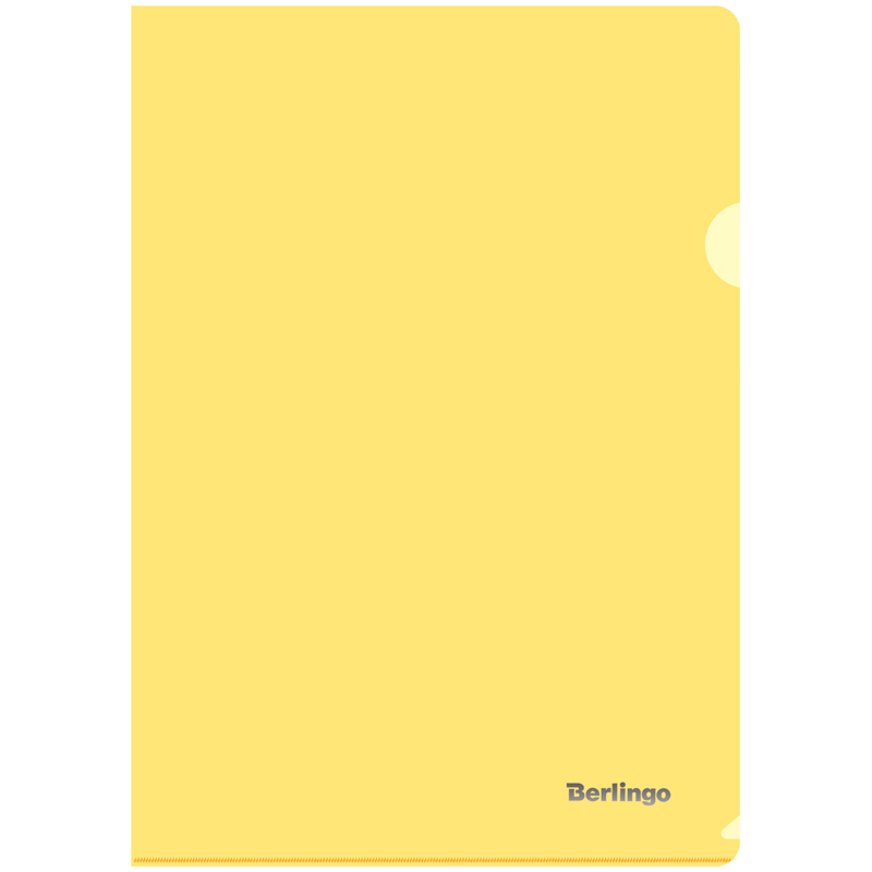 Папка-уголок Berlingo, А4, 180мкм, прозрачная желт оптом