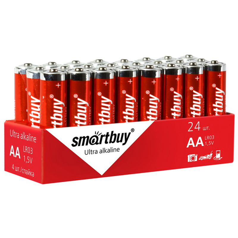 Батарейка SmartBuy AA (LR6) алкалиновая, OS24 оптом