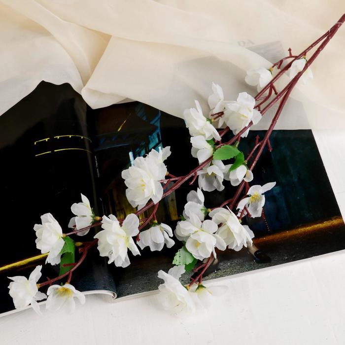 Цветы искусственные сакура нежность 65 см d-4 см белый оптом