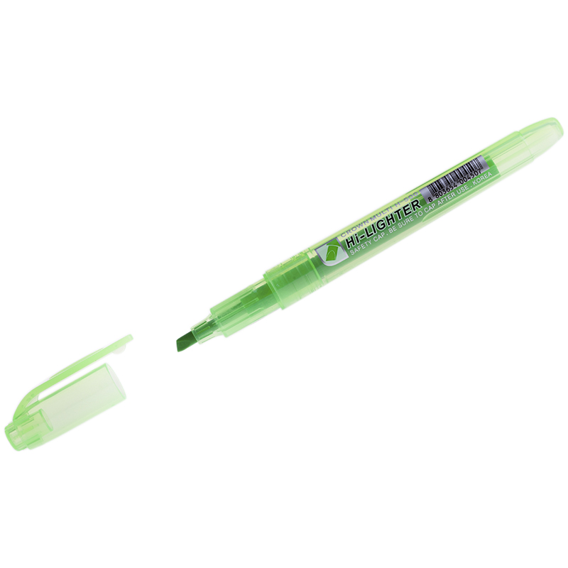 Текстовыделитель Crown "Multi Hi-Lighter" зеленый, оптом