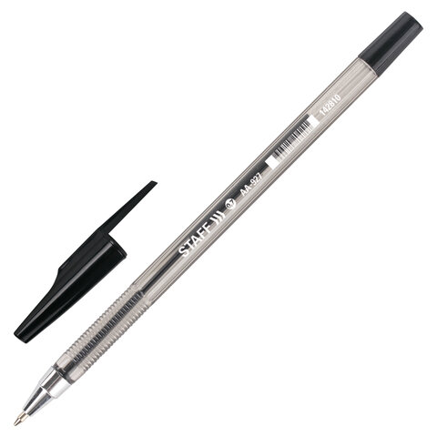 Ручка шариковая STAFF AA-927, ЧЕРНАЯ, корпус тонированный, хромированные детали, 0,7 мм, линия 0,35 мм, 142810 оптом