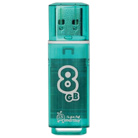 Флеш-диск 8 GB, SMARTBUY Glossy, USB 2.0, зеленый, SB8GBGS-G оптом