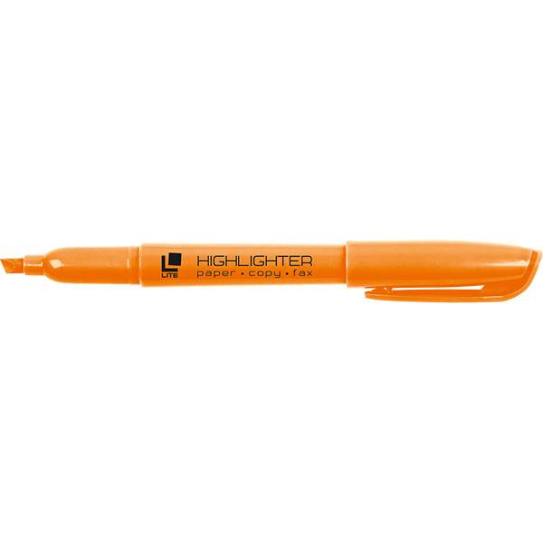 Маркер текстовый тонкий LITE 0,5-5 мм оранжевый скошенный 1 шт оптом