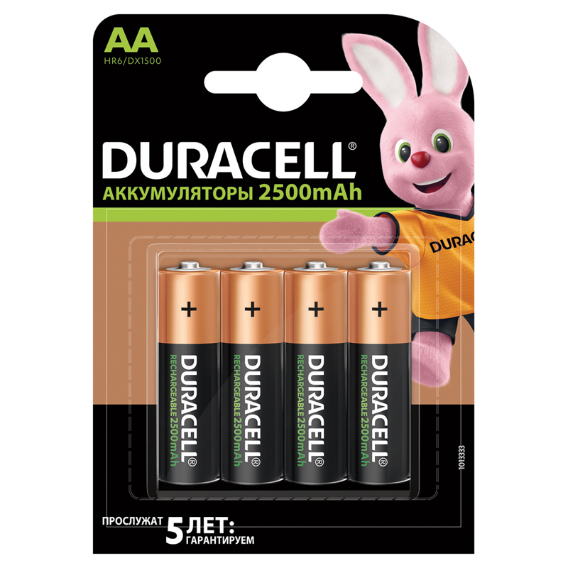 Аккумулятор Duracell AA (HR06) 2500mAh 4BL оптом