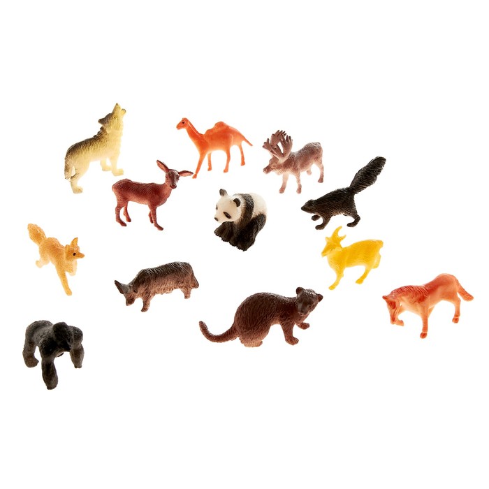 Набор фигурок животных «Удивительный мир», 12 предметов оптом
