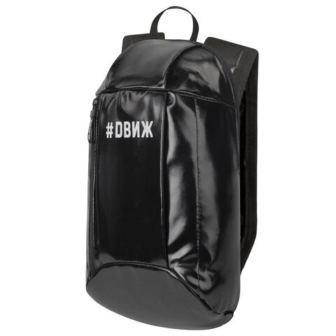 Рюкзак STAFF FASHION AIR компактный, блестящий, "DВИЖ", черный, 40х23х11 см, 270299 оптом
