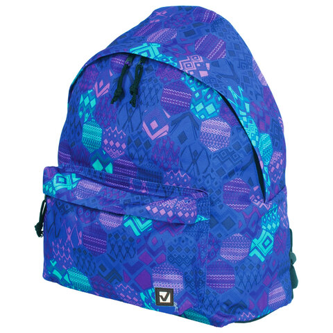 Рюкзак BRAUBERG, универсальный, сити-формат, фиолетовый, Фантазия, 20 литров, 41х32х14 см, 225365 оптом