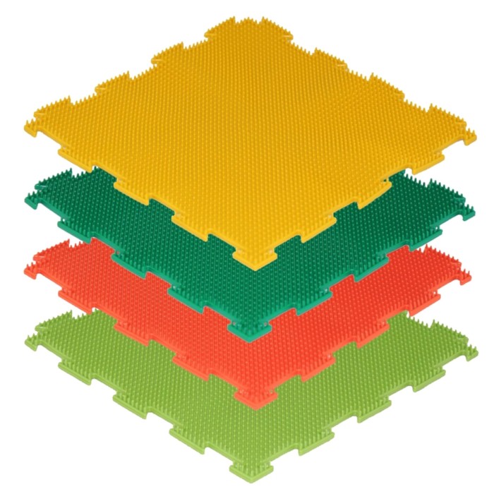 Массажный коврик - пазл, 1 модуль «Орто. Трава мягкая», цвета МИКС оптом